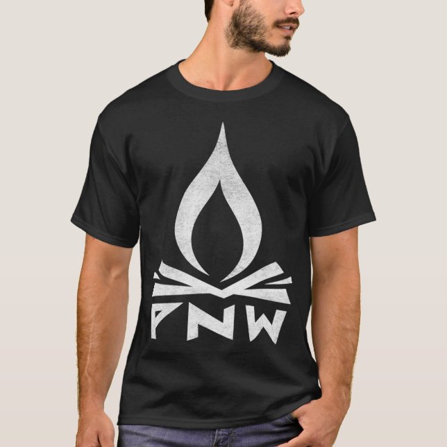 Camiseta PNW Campfire u2013 Cascadia Pacific Northwest  (Frente)