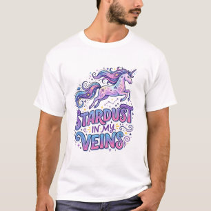 Camiseta Pó de Estrela de Unicórnio em Minhas Veias Present