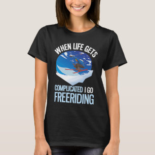 Camiseta Pó Esquiar Quando A Vida Se Complicar Eu Vou Liber