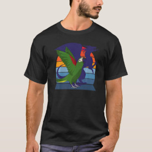 Camiseta Pó Retro Eu Dragão Eu Gritando Macaw de Hahn