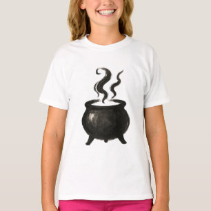 Camiseta Poção de Bruxa – Caldeirão Minimalista de Hallowee
