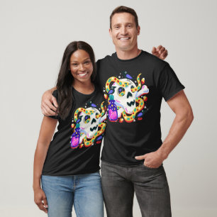 Camiseta Poção de Cobra Fantasma Psicodélica Halloween