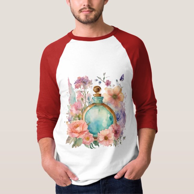 Camiseta Poção de Flor Magia: Capa de Aquarela Sonhosa (Frente)