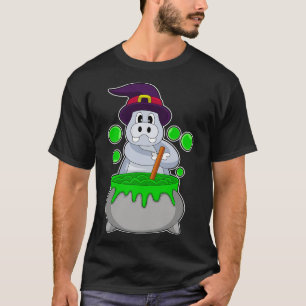 Camiseta Poção mágica de Bruxa de Hippo Halloween