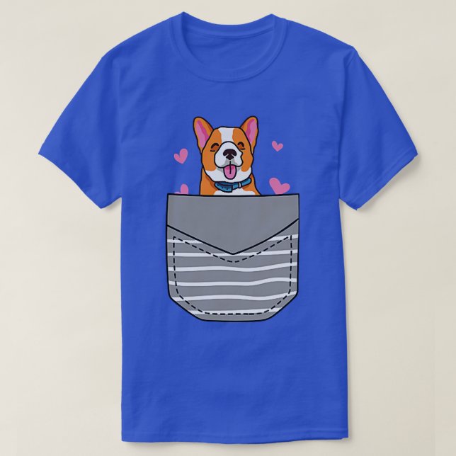 Camiseta Pocket-756 do Lover Corgi Cute (Frente do Design)