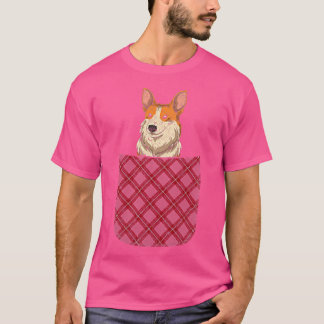 Camiseta Pocket Animal Pet Dog Lover Dog Cute Corgi
