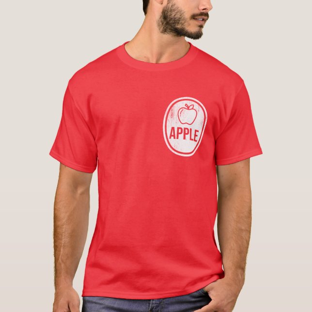 Camiseta Pocket Apple Engraçado Fácil Fácil, Fodindo Costum (Frente)
