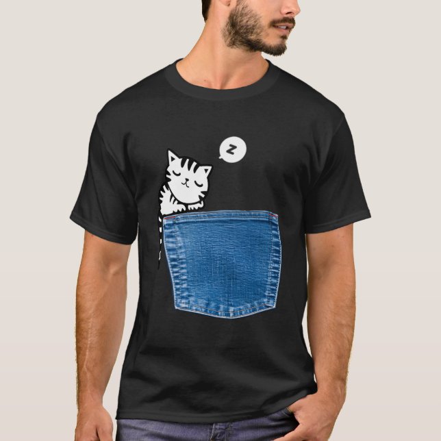 Camiseta Pocket Cat (Frente)