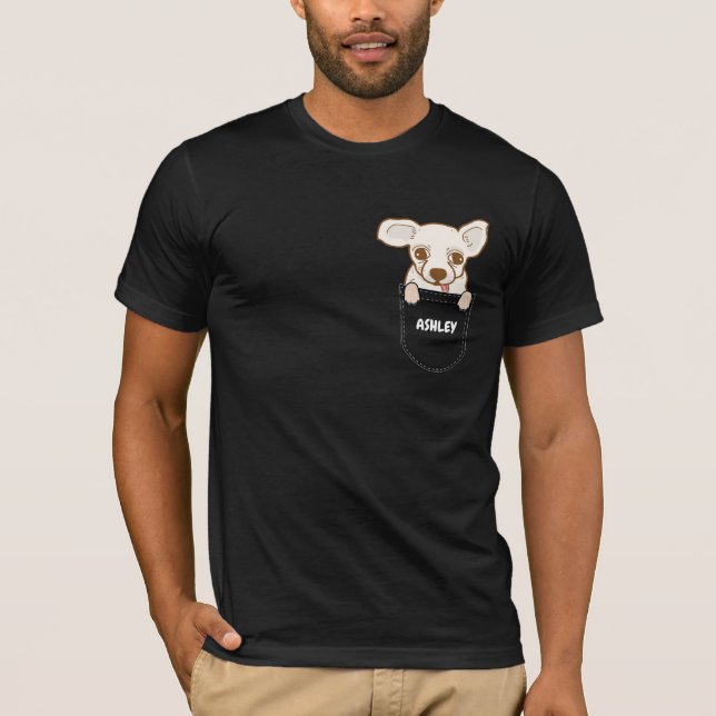 Camiseta Pocket Chihuahua cachorrinho (Frente)