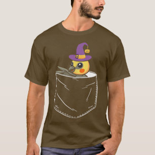 Camiseta Pocket Cockatiel Witch Pumpkin Dia de as Bruxas en
