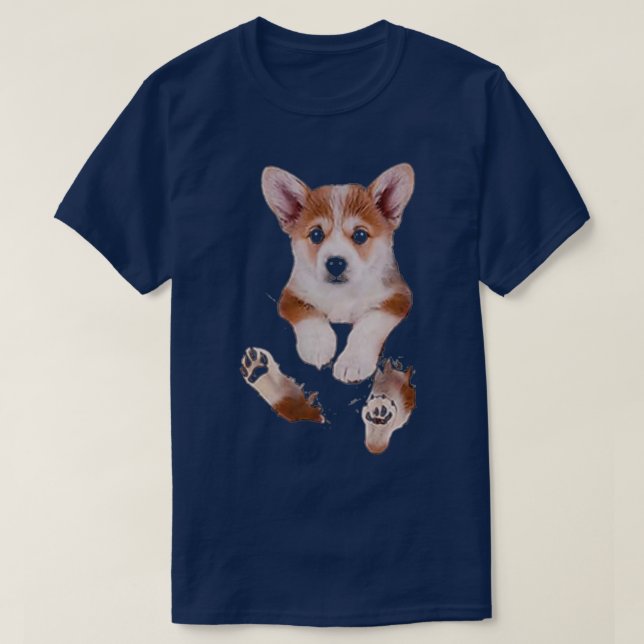 Camiseta Pocket Corgi (Frente do Design)
