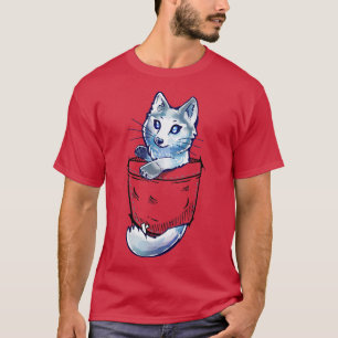 Camiseta Pocket Cute Marble Fox