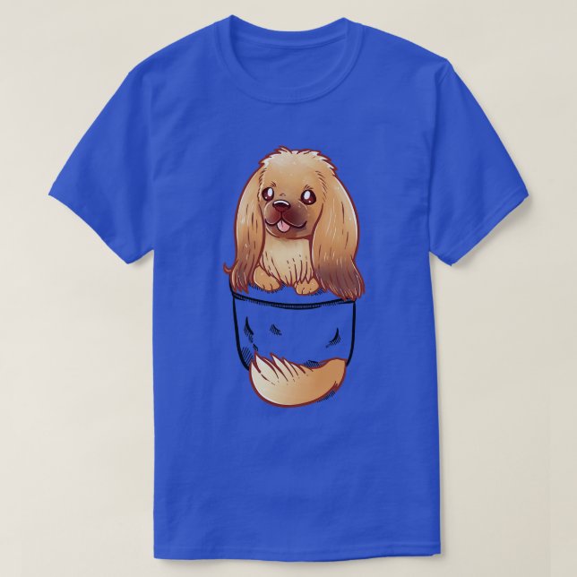 Camiseta Pocket Cute Pekingese (Frente do Design)