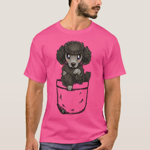 Camiseta Pocket Cute Poodle Puppy Cão