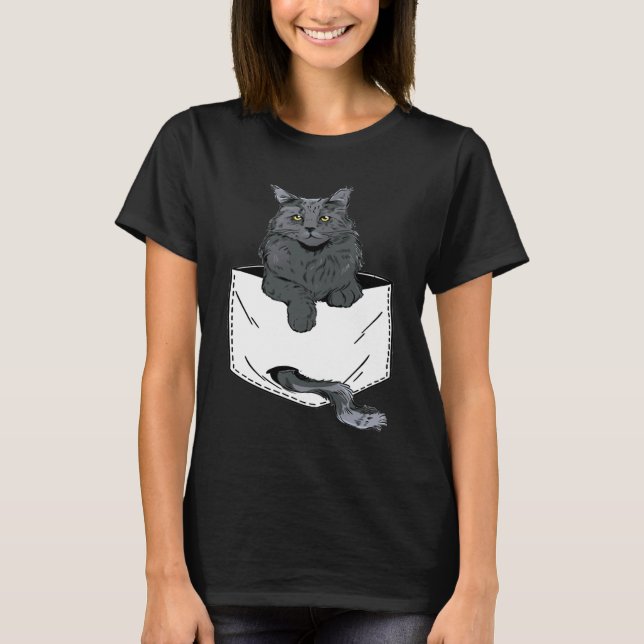 Camiseta Pocket Cute Siamese Cat Kitten  cat (Frente)