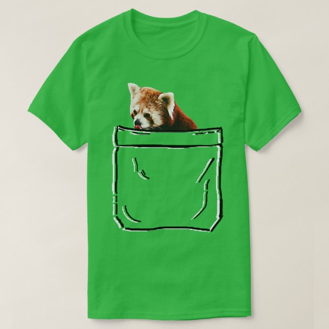 Camiseta Pocket de Panda Vermelha e Cinto (Frente do Design)