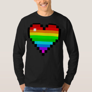 Camiseta Pocket Gaymer Lgbt Gay Gamer Pixel Do Orgulho Retr