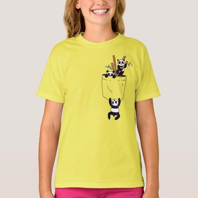 Camiseta Pocket Pandas (Frente)