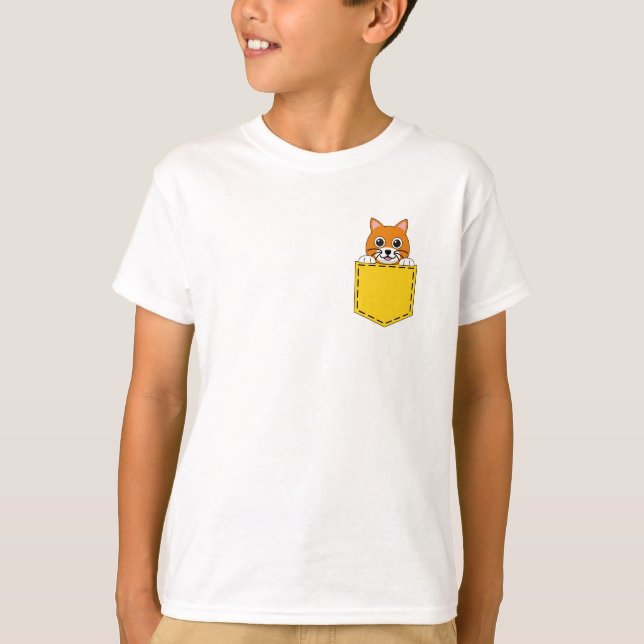 Camiseta Pocket Pet Cat (Frente)