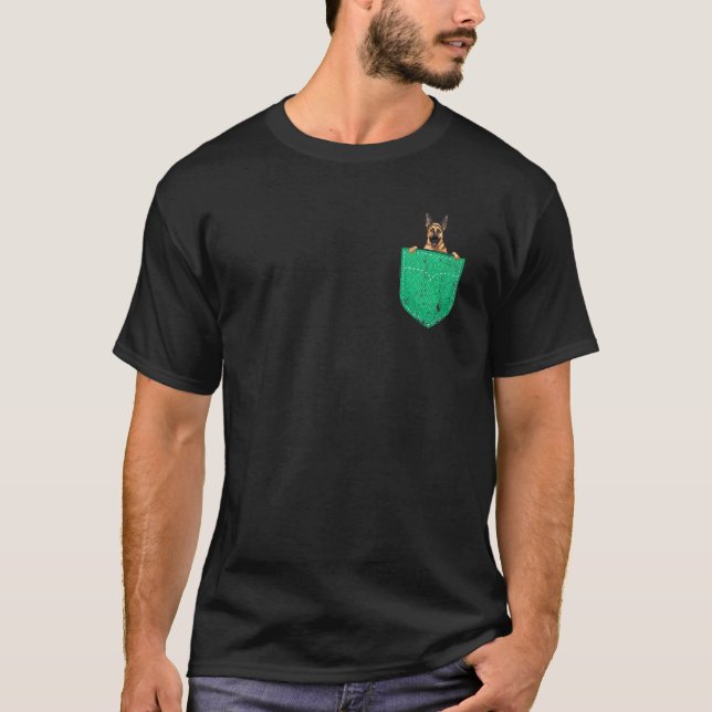Camiseta Pocket Pet Parente Cão German shepherd (Frente)