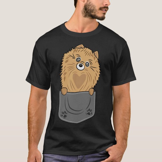 Camiseta Pocket Pocket Pocket Puppy (Frente)