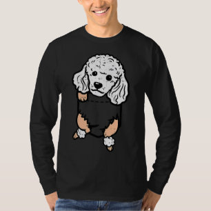 Camiseta Pocket Poodle Feet Cute Mini Toy Pet Dog Próprio