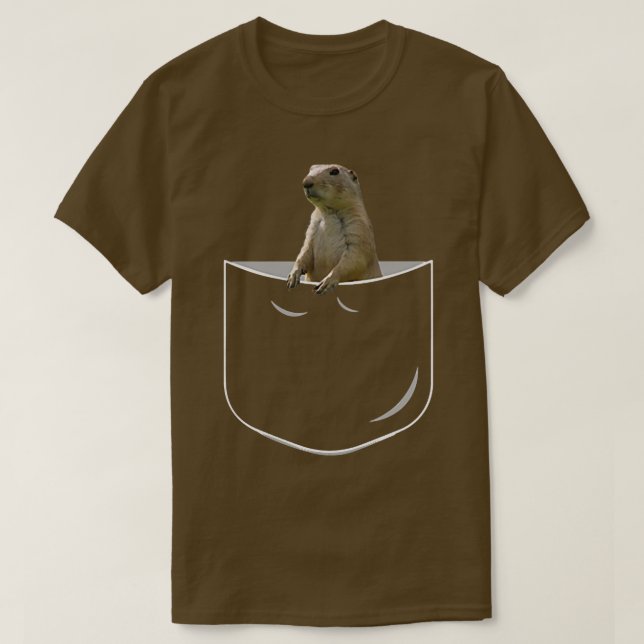 Camiseta Pocket Prairie Dog, Funny Prairie Dog In Pocket  (Frente do Design)