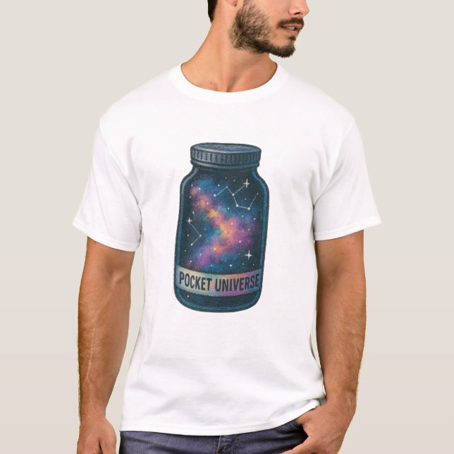 Camiseta Pocket Universe Star Jar Graphic T-Shirt (Frente)