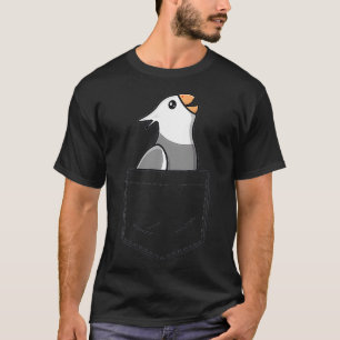 Camiseta Pocket White Face Cockatiel Mulheres Meninas Engra