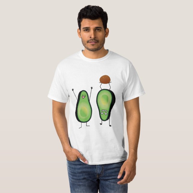 Camiseta Poço engraçado do verde do handstand dos aplausos (Frente Completa)