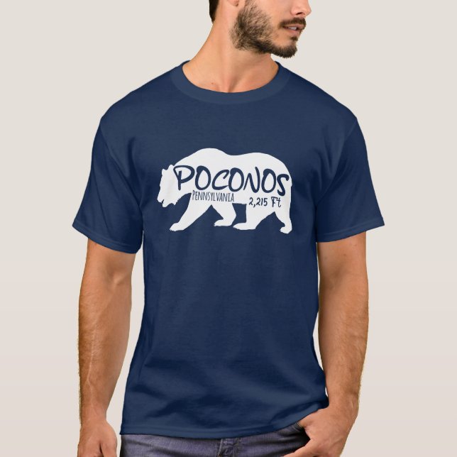 Camiseta Poconos Retro Pensilvânia Mounties (Frente)