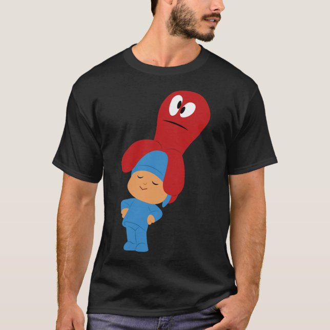 Camiseta pocoyo viciou na cabeça o t-shirt clássico (Frente)