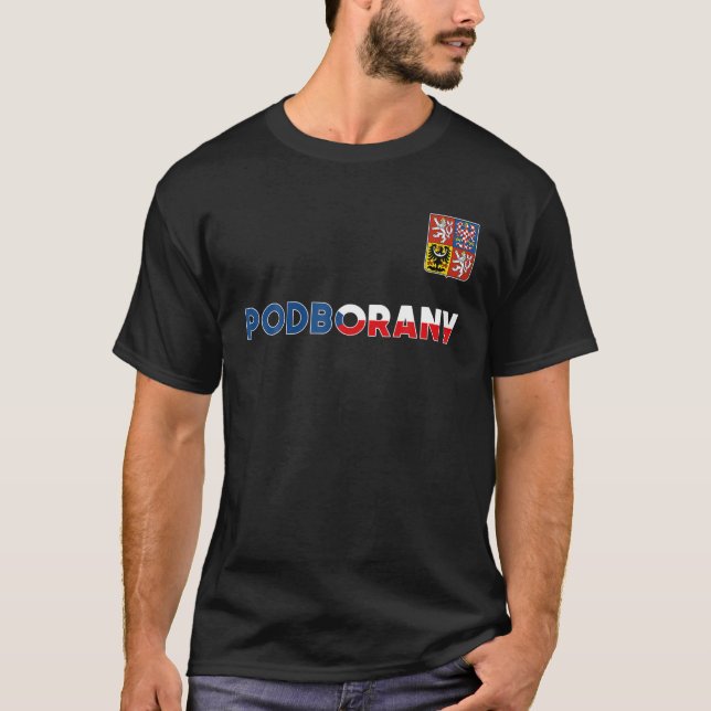 Camiseta Podborany República Checa, Bandeira do Coração, Ca (Frente)