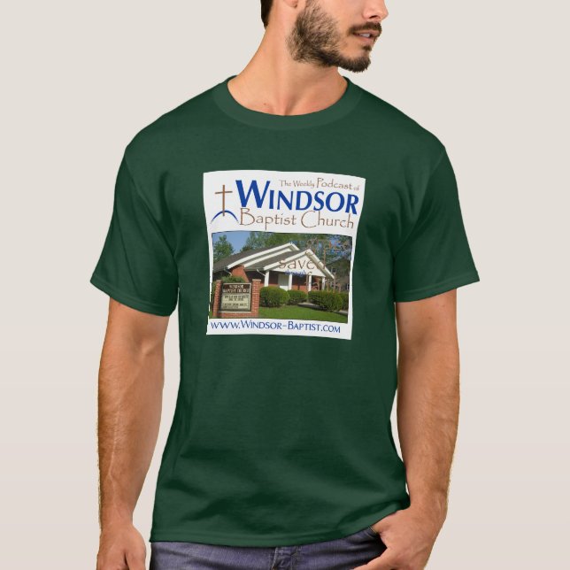 Camiseta Podcast da igreja baptista de Windsor (Frente)