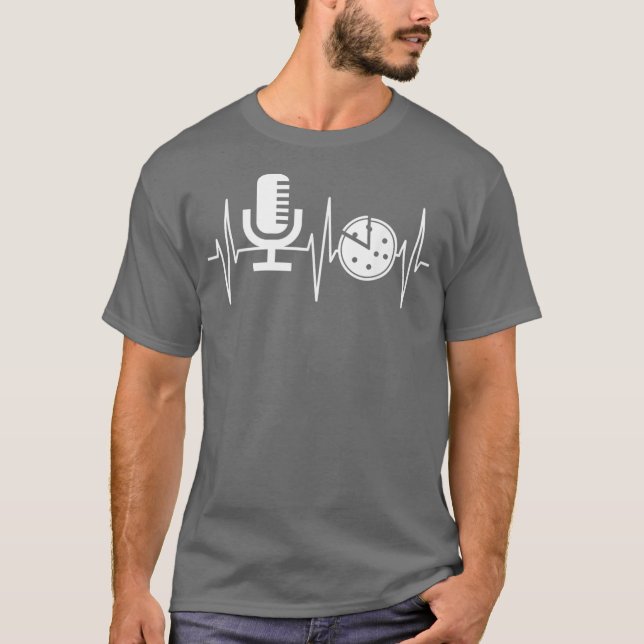 Camiseta Podcast Funny Pizza Lover Podcaster (Frente)