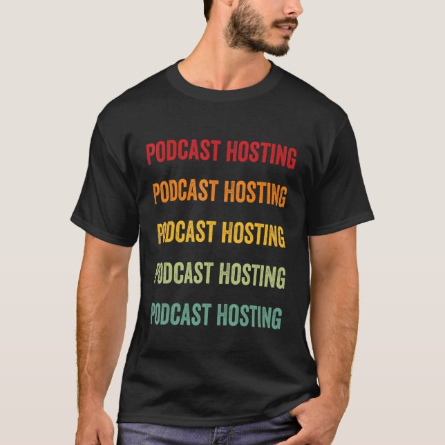 Camiseta Podcast Hosting Podcast Hosting Hobbyist Rainbow (Frente)