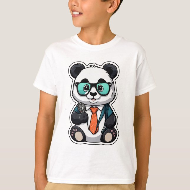 Camiseta Podcast Panda - O Anfitrião Mais Legal em Bamboo! (Frente)