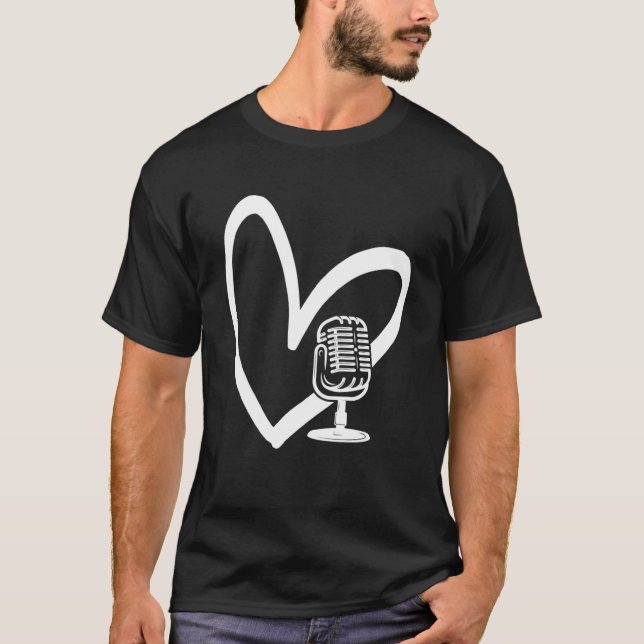 Camiseta Podcast Podcaster Podcasting Interview Stream Disk (Frente)