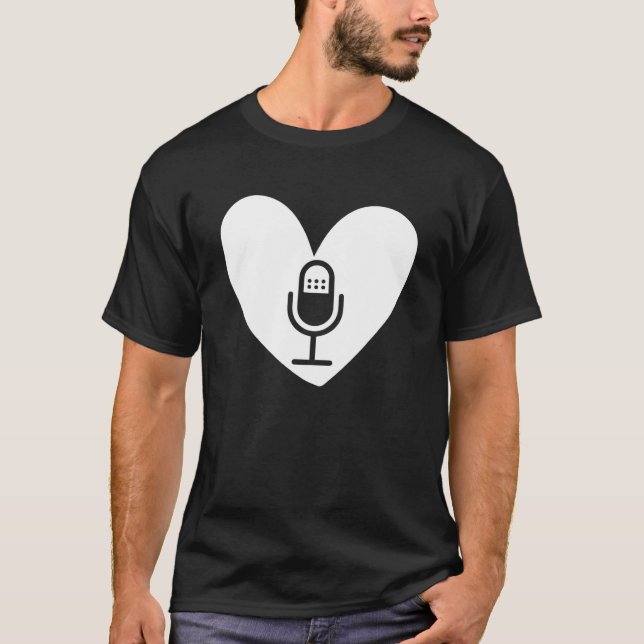 Camiseta Podcast Podcaster Podcasting Interview Stream Disk (Frente)