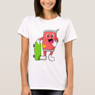 Camiseta Pode como skater com skate