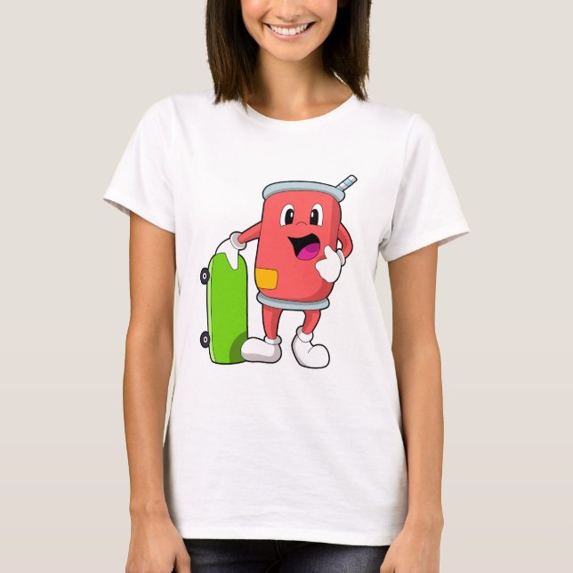 Camiseta Pode como skater com skate (Frente)