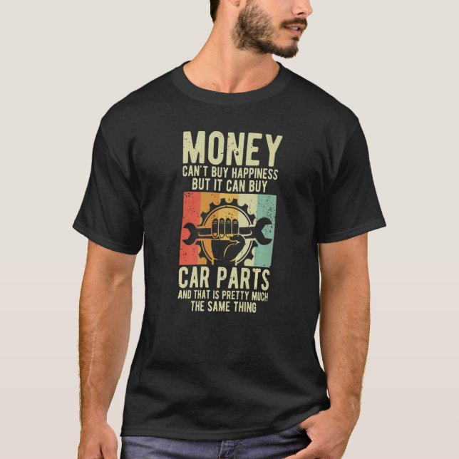 Camiseta Pode Comprar Carro de Peças Carro Cara Automático  (Frente)
