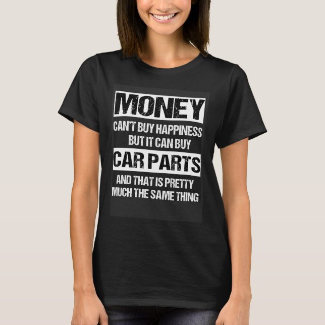 Camiseta Pode Comprar Peças de Carro  Cara do Carro  Mecâni (Frente)