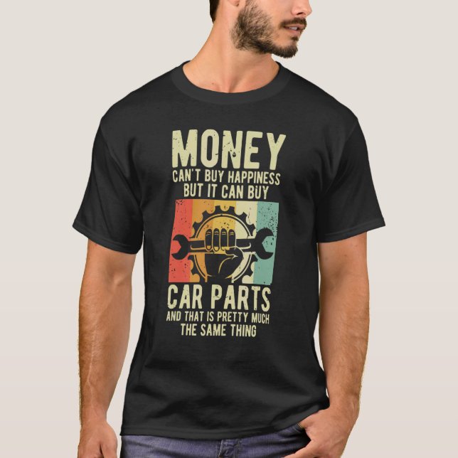 Camiseta Pode Comprar Peças de Carro Cara do Carro Mecânico (Frente)