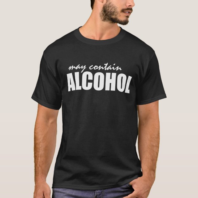 Camiseta Pode conter álcool (Frente)