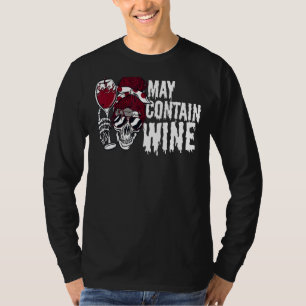 Camiseta Pode Conter Bebendo De Vintagem De Álcool De Vinho