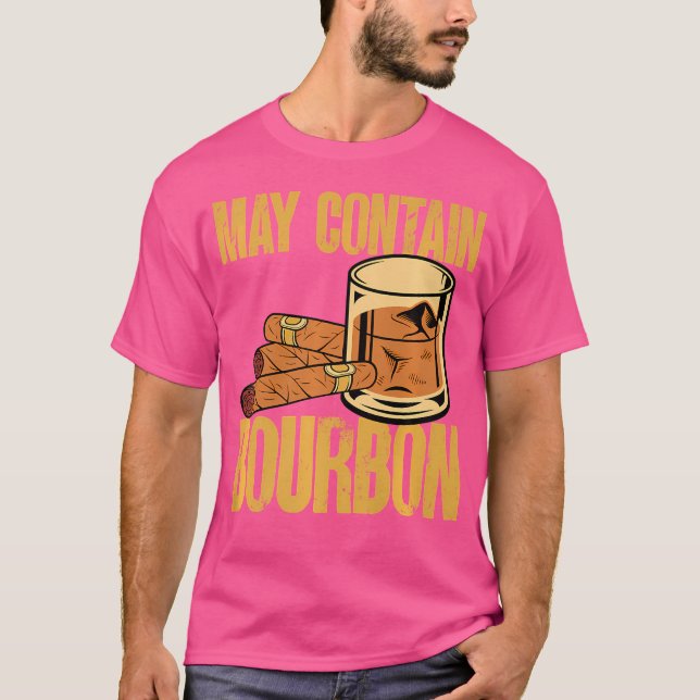 Camiseta Pode Conter Bourbon Charuto E Bourbon (Frente)