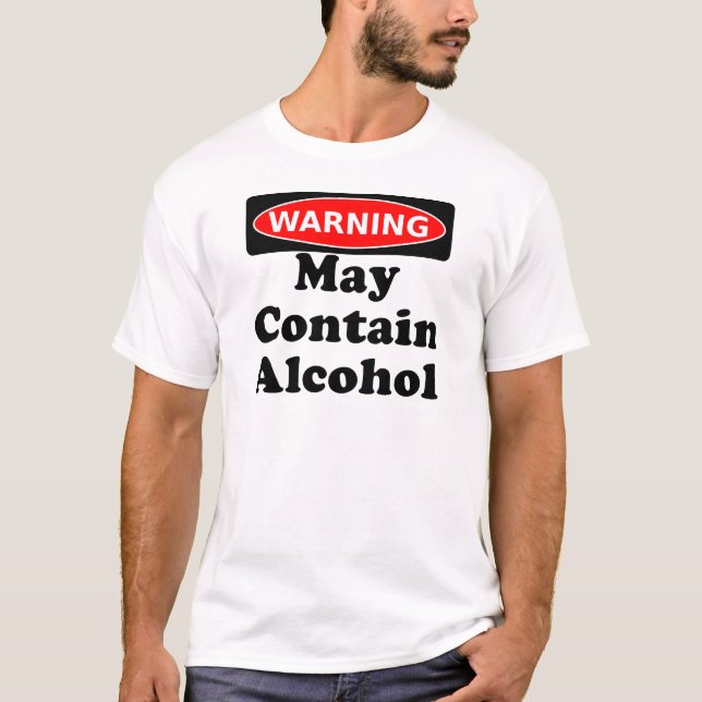 Camiseta Pode conter o álcool (Frente)