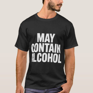 Camiseta Pode conter presente de bebida alcoólica