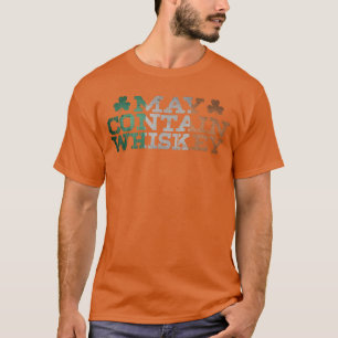 Camiseta Pode Conter Whiskey Bandeira Irlandesa Amante St P